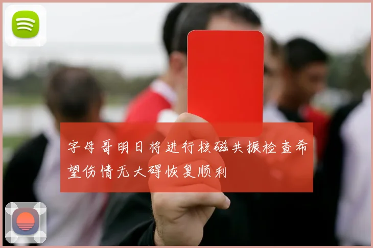 字母哥明日将进行核磁共振检查希望伤情无大碍恢复顺利